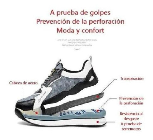 Tenis De Seguridad Industrial Con Casquillo Zapatos