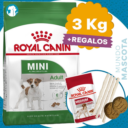Comida Royal Canin Mini Adulto 3 Kg + Regalo + Envío Gratis