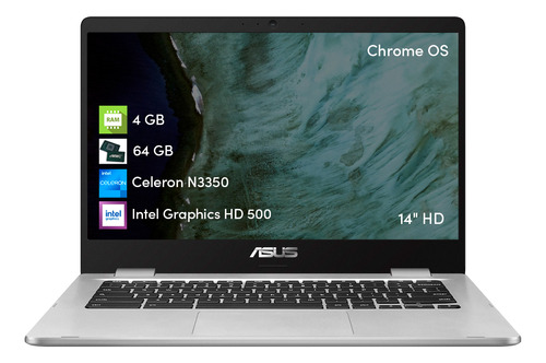 Notebook Chromebook Asus Celeron 4gb 64gb Chrome Os Hd 14'