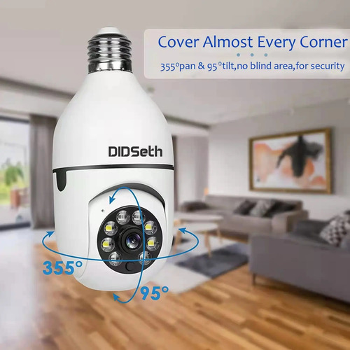 Cámara Smart Bulb De 2.0 Millones De Hd Con Monitoreo Remoto