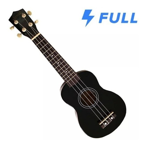 Ukulele Soprano Jendrix  Negro C/funda Y Plumilla Full !!