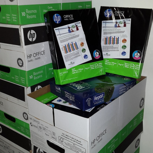 Papel Carta Marca Hp (bulto 10 Resmas 500 Hojas)