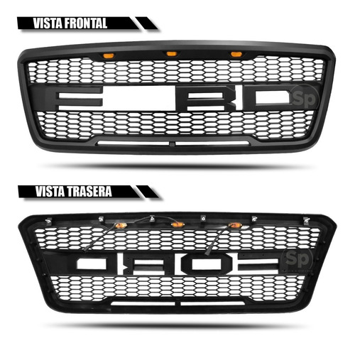 Imagen 9 de 10 de Parrilla Ford Raptor Con Leds Para Ford Lobo F150 2005 Calid