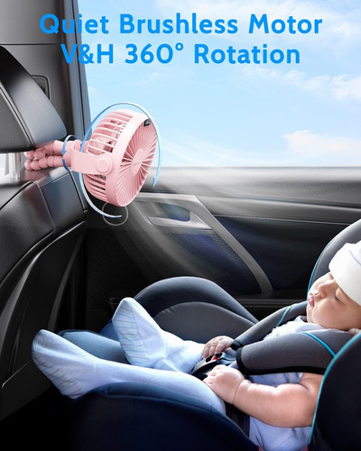 Trípode Ventilador De Mano Portátil Usb 360° Con Lcd 4000mah
