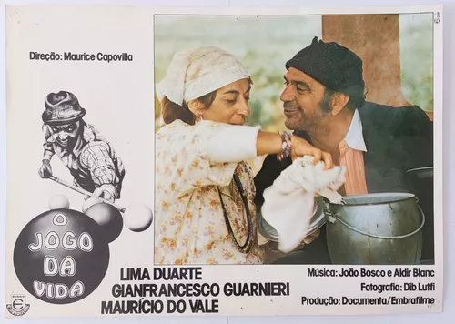 Cartaz Filme Nacional Antigo O Jogo Da Vida Lima Duarte 1977