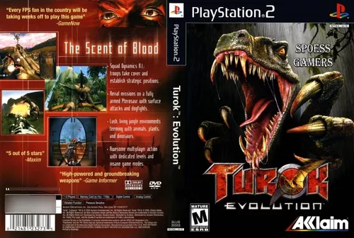 Turok Evolution PS2 jogo com Dinossauros 