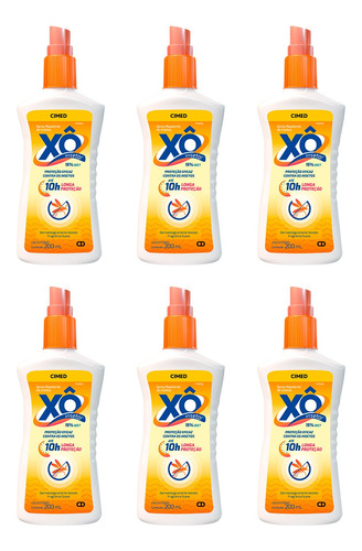 6x Repelente Xô Inseto Contra Mosquitos Pernilongos 200ml