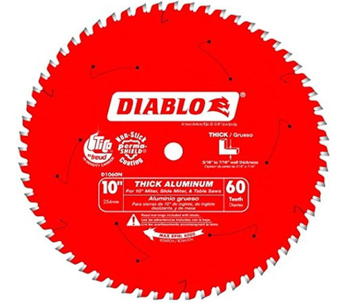 Diablo 10 X60 Nf Csb 5/8 Bore, Multicolor, Talla Única...