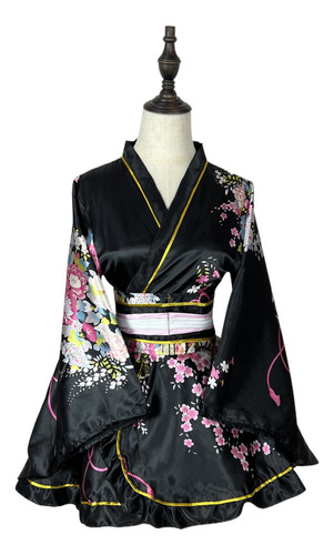 Vestido Japonés Kimono Bata Para Niñas Disfraz