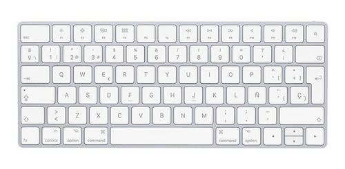 Imagen 1 de 4 de Apple Magic Keyboard español España color plata y blanco