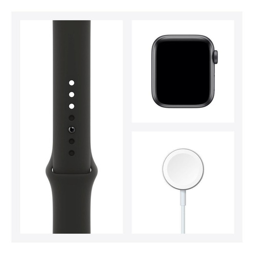 Imagen 8 de 9 de Apple Watch SE (GPS, 40mm) - Caja de aluminio color gris espacial - Correa deportiva Negra