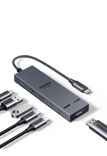 Ugreen Revodok Hub Usb C 6 En 1 10gbps Usb C 3.2 Y Usb-a 3.2