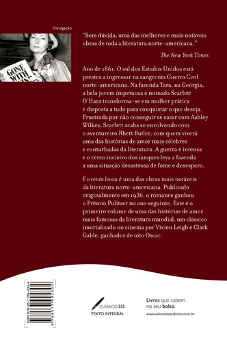 E o vento levou (Vol. 1 Edição de bolso), de Mitchell, Margaret. Editorial Editora Best Seller Ltda, capa mole em português, 2013