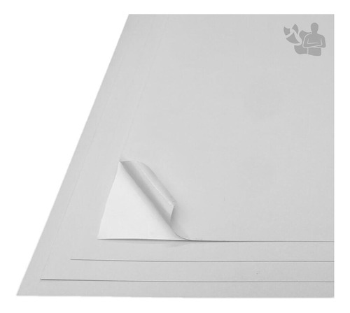Papel Adesivo Branco Fosco A4 (texturizado) 25 Folhas