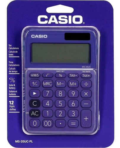 Calculadora Casio Ms20uc-pl Con Hms Y Tax Somos Tienda 