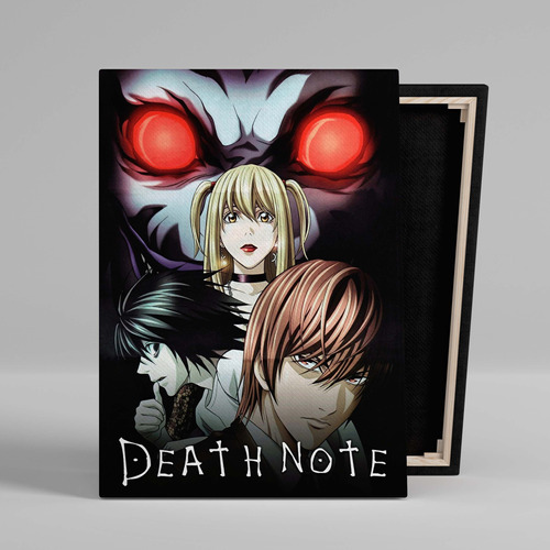 Cuadro Death Note Anime Cine Canvas Con Bastidor 60x40 Cm