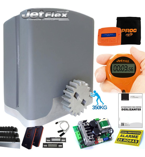 Kit 2 Motor Portão Ppa Deslizante 350kg Jetflex Teclado Prog