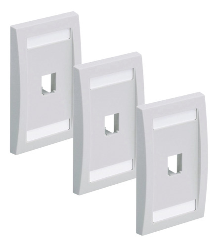 3 Placas Panduit De Pared Mini-com Ejecutiva 1 Pto Cfpe1why Color Blanco Corriente Nominal 0 A Voltaje Nominal 0v