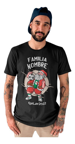 Playera Personalizada Familia-santa Claus-mundial-qatar 2022