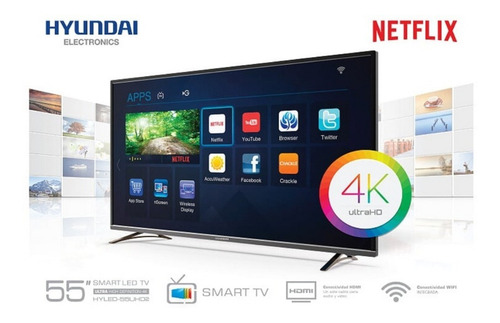 Televisor Smart Tv Hyundai Uhd 55 Pulgadas 4k