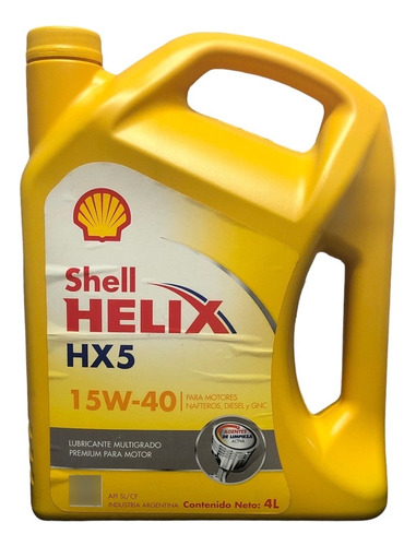 Aceite Helix Hx5 15w40 Mineral Bidón 4 Litros Shell