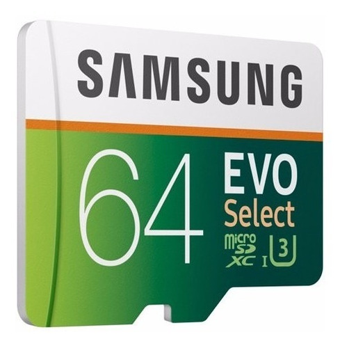 Microsd Samsung 64 Gb 4k 100mb/s Clase10 U3 Súper Rápida!!!