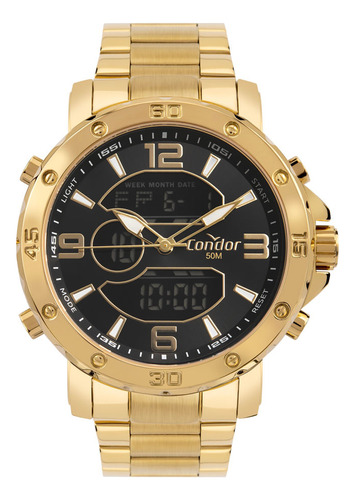 Relógio Condor Masculino Digital Dourado - Cobjk611aa/4p