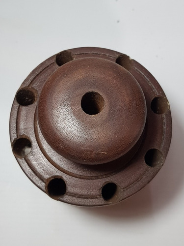 Imagen 9 de 9 de Antiguo Portalápices Con Forma De Pesa En Madera Mag 56159