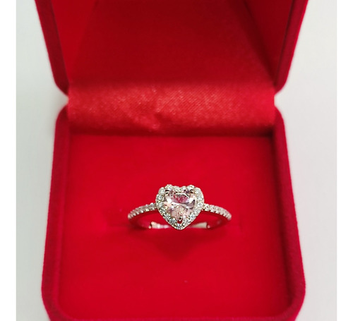 Aro Anillo De Compromiso Plata 925 Gema De Morganita Sp1mh2s