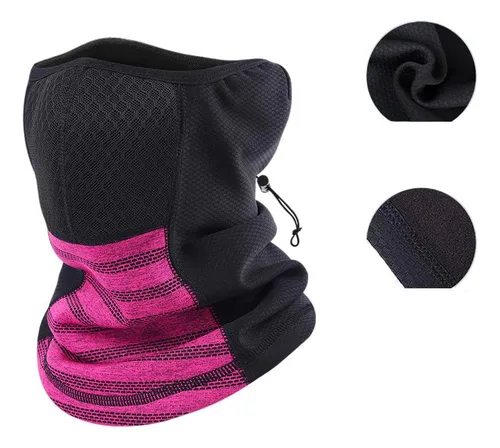 Invierno Cuello Polaina Media Mascarilla Bufanda Cuello Rojo