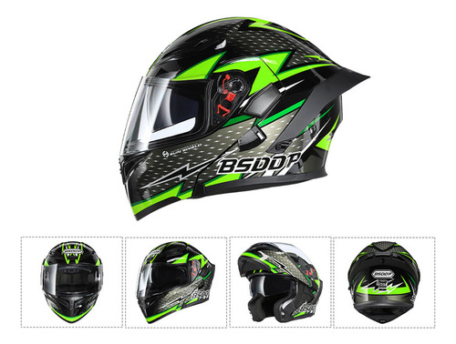 Casco De Seguridad Para Motocicleta Up Space Motorbike Style