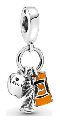 Charm Pandora Original New York Símbolos Estatua De Libertad