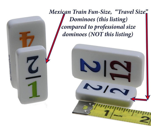 Tren Mexicana Dobles 12 Dominó _ Tamaño De Viaje _con Número