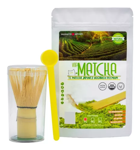 Batidor de té Matcha con 100 hebras de bambú