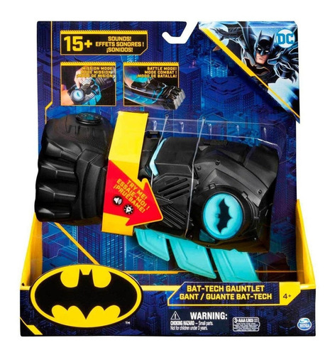 Guante De Batman Luminoso Color Negro Con Azul