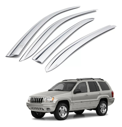 Tejas Deflectores Cromados Ventana Jeep Grand Cherokee 00-05