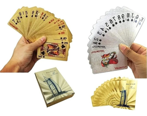 Baraja De Poker Cartas Dorado /plateado De Lujo Ultra Fino