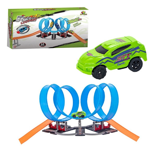 Pista Looping 360º Infantil Tipo Hotwheels C/carrinho Oferta