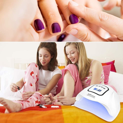 Lámpara Uv Led Para Uñas Secado Rápido 45led 150w & Guantes