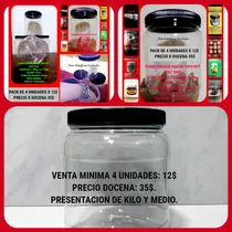 Comprar Envases Plásticos 1.5kg\u002F1500gr\u002Fml.tipo Pet Pack X 4 Unidades