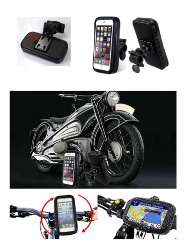 Soporte Celular Bicicleta Moto Doble Bolsillo Xl 5,9 In