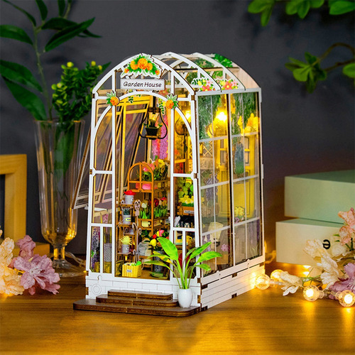 Kit Book Nook Faça Você Mesmo Uma Casa Em Miniatura Com Luz