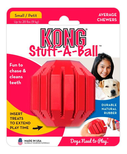 Pelota Kong Stuff A Ball Rellenable Perro - Talla S