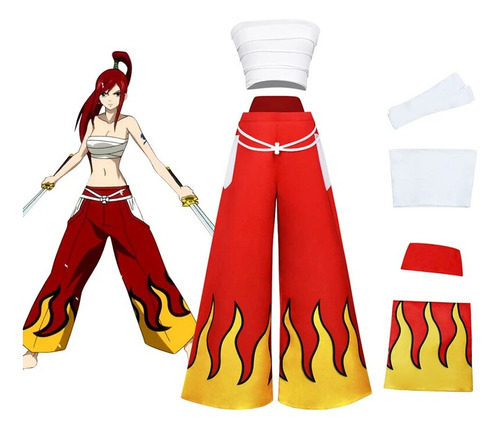 Disfraz De Cosplay Para Mujer De Fairy Tail, Erza Scarlet