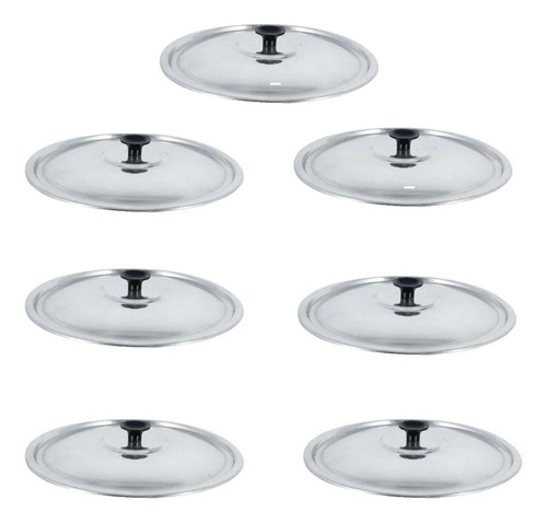 Kit Tampas De Alumínio Leve 14,16,18, 20, 22, 24 E 26cm