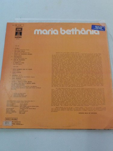 Imagem 2 de 3 de Lp Maria Bethânia Yê-melê - 1969 - Impecável