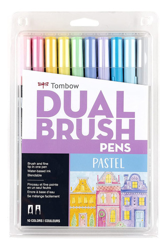 U Marcadores Artisticos Tombow 56187 De Doble Pincel, Pastel