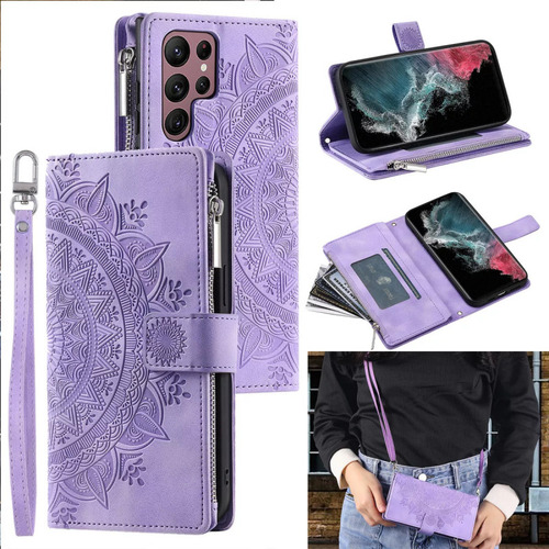 Funda Tipo Cartera De Piel Con Cierre Tipo Bandolera Con Cor