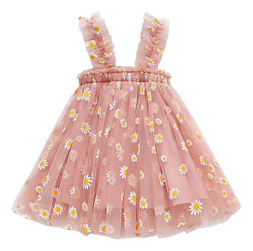 Precioso Vestido De Verano Para Niñas, Sin Mangas, Estampado