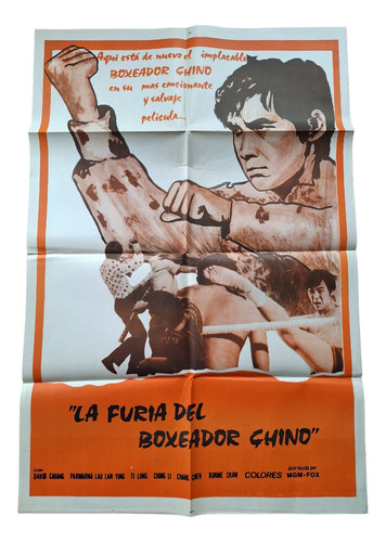 Afiche Cine Artes Marciales La Furia Del Boxeador Chino *